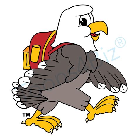 Bald eagle mascot backpack clip art – Clipartix