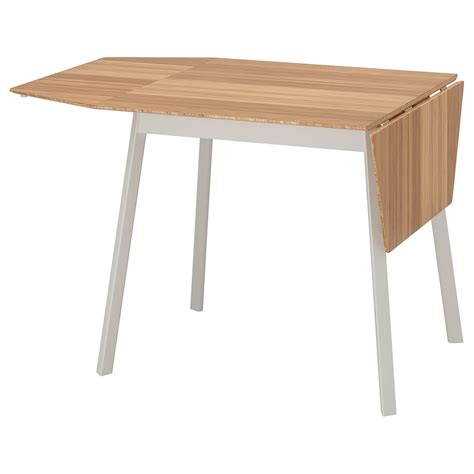 IKEA PS 2012 Drop-leaf table, bamboo, white - IKEA