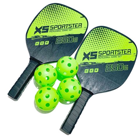 Eccomum Pickleball Rackets Set Pickleball Paddle Set of 2 Rackets and 4 ...