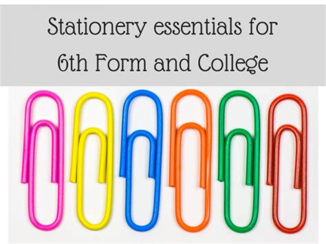 Stationery essentials for 6th Form and College - The Williams World