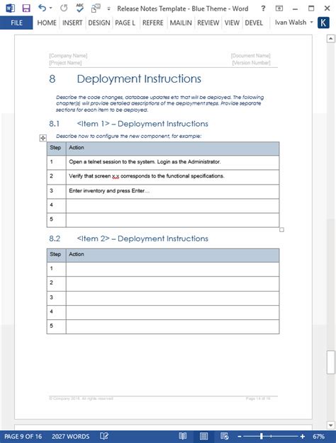 Release Notes Template (MS Word/Excel) – Templates, Forms, Checklists ...