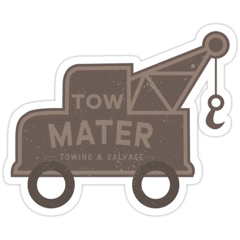 "Tow-Mater" Stickers by graphicloveshop | Redbubble