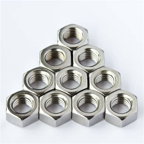 Stainless steel nuts stock image. Image of equipment - 22376359