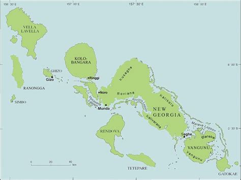 1 New Georgia and associated islands and lagoons. Source: University of ...