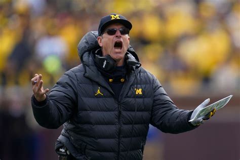 Big Ten prohibits Jim Harbaugh from coaching in Michigan's final three ...