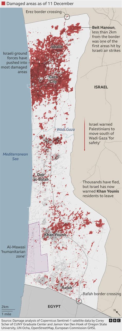 This map is insane because Al Mawasi, the humanitarian place, is ...