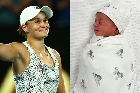 Tennis star Ash Barty gives birth to baby son, Hayden.