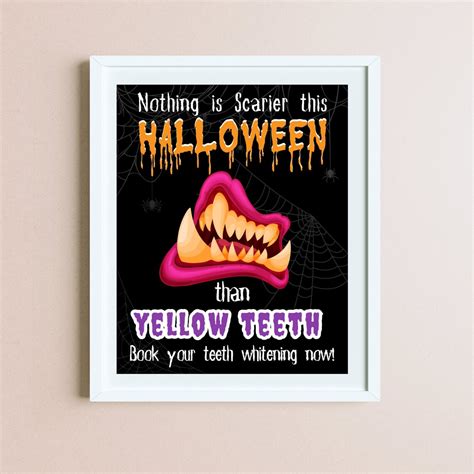 Dentist Poster Halloween Decor Dental Office Signs Funny - Etsy