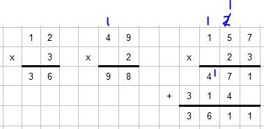 Standard Multiplication Algorithm Examples