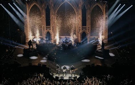 an aerial view of a concert with bright lights