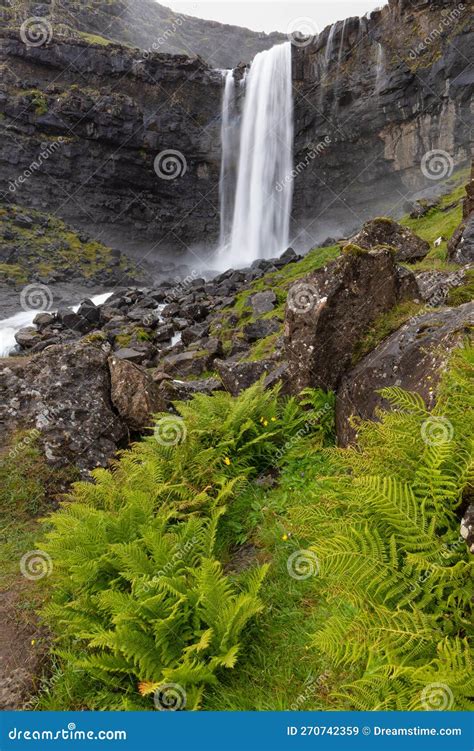 The Fossa Waterfall on Island Bordoy. this is the Highest Waterfall in ...