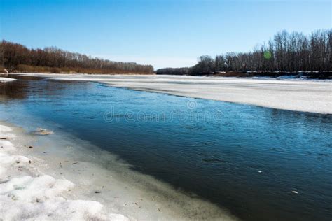 Snow Melts and Accumulated Melt Water Forms a Swamp Stock Photo - Image ...