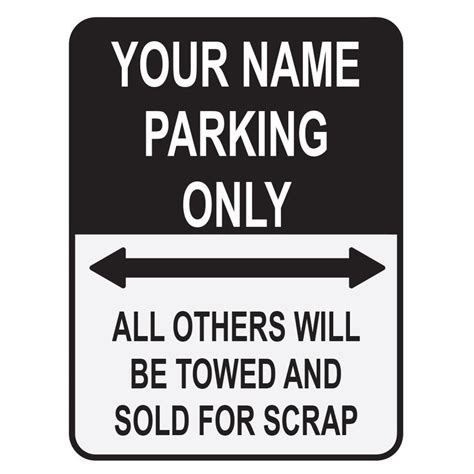 Custom Parking Sign Made of Aluminum Personalized Parking - Etsy