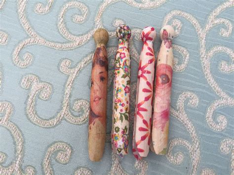 Selection of Dolly Pegs in various designs sold by Peppershells Vintage ...