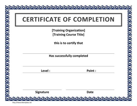 training certificate template free microsoft word templates ...