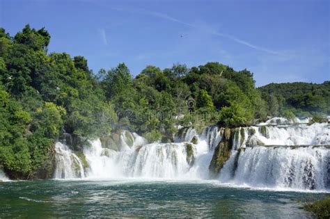 Scenic Waterfall in Krka National Park Stock Photo - Image of skradinski, adventure: 281975404