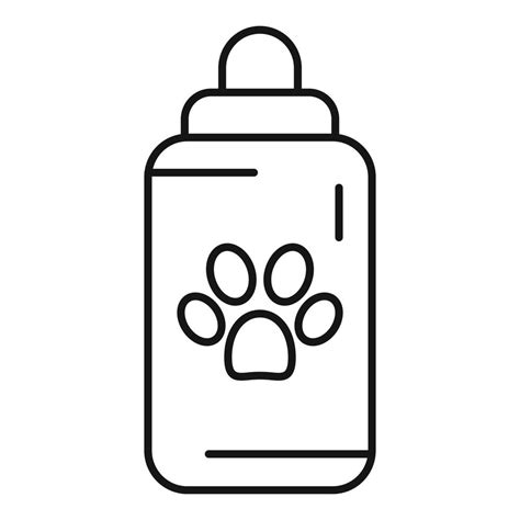 Dog shampoo bottle icon, outline style 14669048 Vector Art at Vecteezy