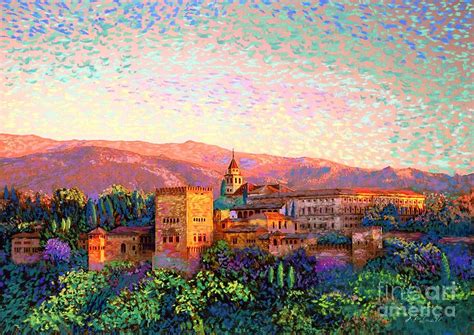 Alhambra, Grenada, Spain Painting by Jane Small