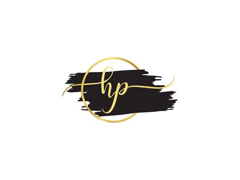 Initial Hp Signature Logo, Luxury HP Golden Fashion Logo Letter Design ...