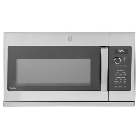 GE Profile 2.2 Cu. Ft. Over the Range Microwave in Stainless Steel with Extendable Slide-Out ...