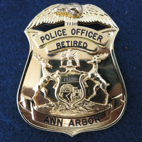 Collectors-Badges Auctions - Police - Retired - Wallet Badge – Ann Arbor - MICH