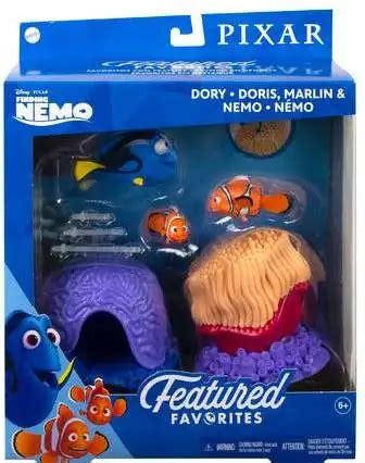 Disney Pixar Finding Nemo Featured Favorites Nemo, Marlin Dory Action Figure Mattel - ToyWiz