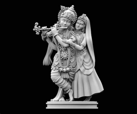 STL File of Krishna with Radha Idol for 3D Printing | Etsy