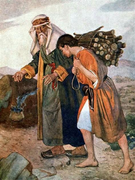 Abraham & Isaac prepare to sacrifice on Mt. Moriah | Bible ...