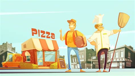 Pizza Delivery Illustration 476760 Vector Art at Vecteezy