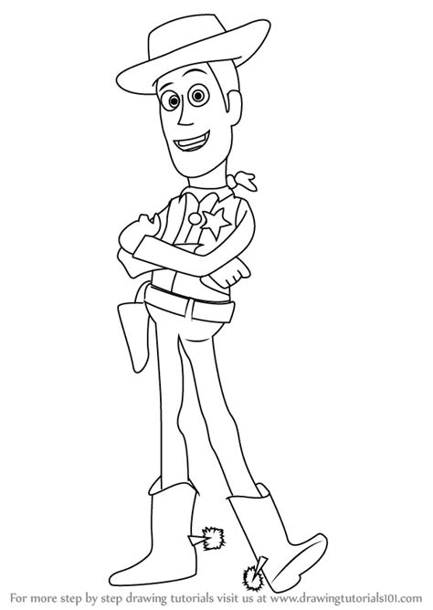 Learn How to Draw Sheriff Woody from Toy Story (Toy Story) Step by Step : Drawing Tutorials