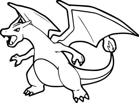 Dibujos de Charizard Pokemon para Colorear, Pintar e Imprimir - DibujosOnline.Net