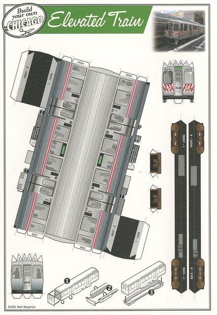 Trolley & tram paper cut model