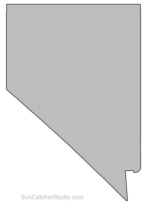 Nevada map outline PNG shape state stencil clip art scroll saw pattern ...