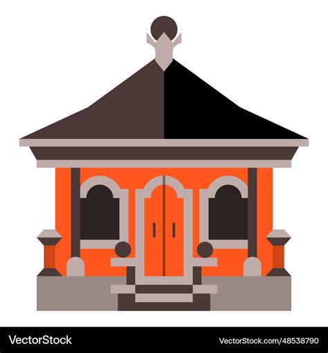 Rumah adat bali balinese traditional house Vector Image