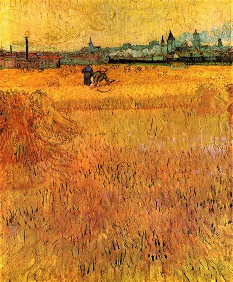 Arles View from the Wheat Fields, 1888 - Vincent van Gogh - WikiArt.org