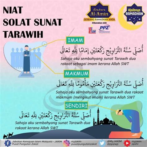 JAKIM: Panduan Solat Tarawih Berjemaah & Bersendirian