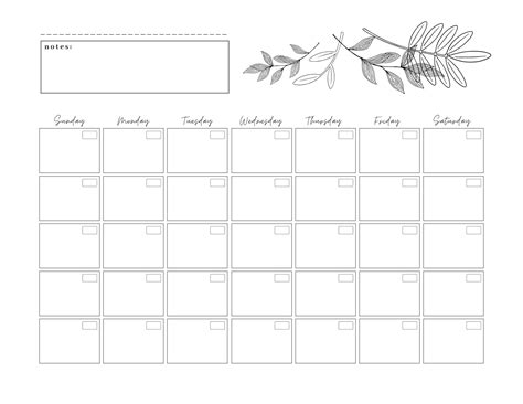 Monthly Calendar Printable Individual Month Planner - Etsy