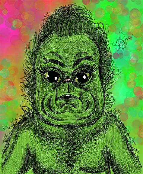 Baby Grinch Digital Art by Amanda Bower