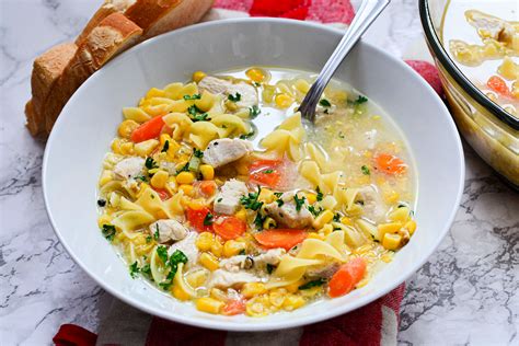 Chicken Corn Noodle Soup - Roscoe's Recipes