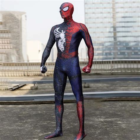 TASM-Black-Venom-Symbiote-Spiderman-Suit-Adults-Kids-Game-Superhero-Cosplay-Costume-Spidey ...