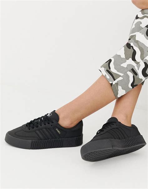 adidas Originals Samba Rose Trainers In Triple in Black | Lyst