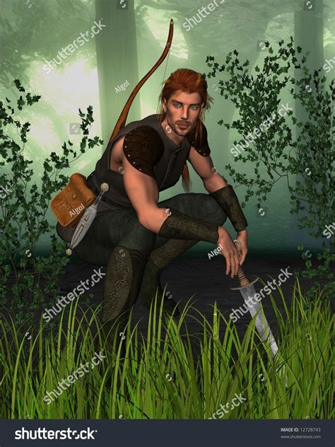 Forest Hunter With Background Stock Photo 12728743 : Shutterstock