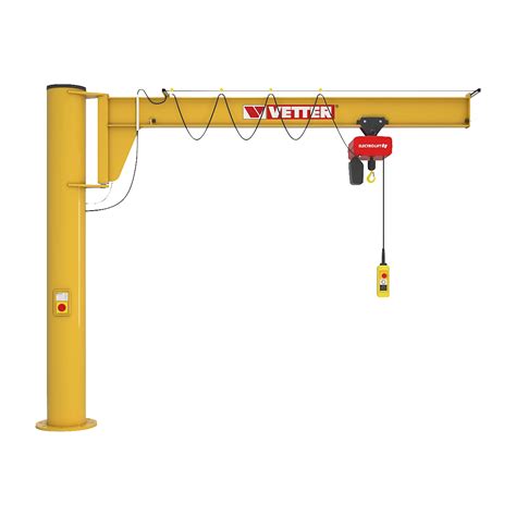 ASSISTENT AS post mounted jib crane – Vetter: without electric chain hoist, max. load 1000 kg ...