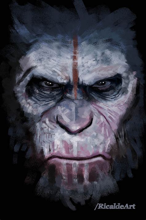 Dawn Of The Planet Of The Apes Fan Art by Angel Ricalde