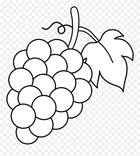 Grapes Clip Art Black And White