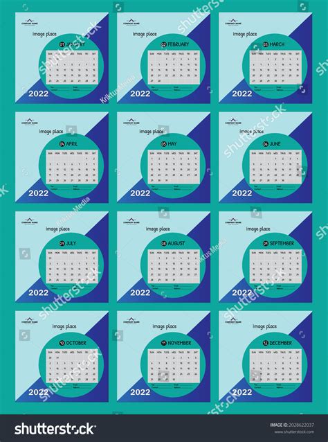 Desk Calendar 2022 Template Editable 2022 Stock Vector (Royalty Free) 2028622037 | Shutterstock