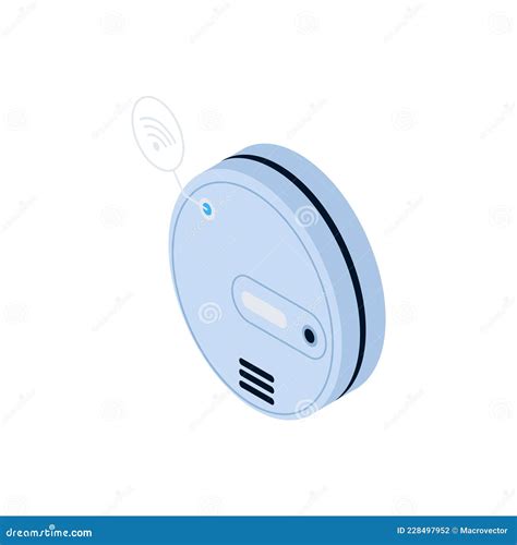 Isometric Smoke Detector stock vector. Illustration of device - 228497952