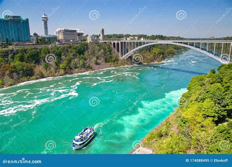 Buffalo, Bridge Leading To Scenic Niagara Falls Editorial Image - Image of canada, park: 174088495