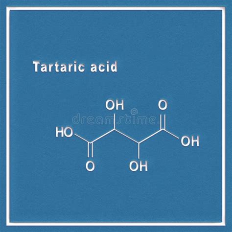 Tartaric Acid, Structural Chemical Formula Stock Photo - Image of chemical, element: 261391592