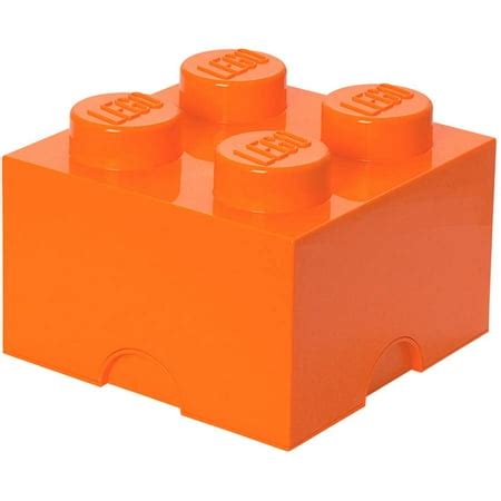 LEGO Storage Brick 4, Bright Orange - Walmart.com